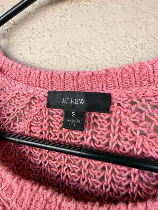 J.Crew Pink Open-Knit Sweater, Women’s Size S - Picture 3 of 4